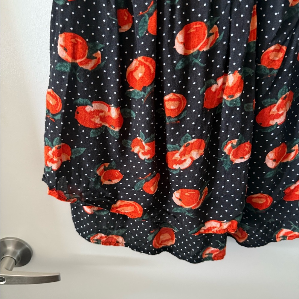 Sacred Hawk Peach Print Ruffle Mini Dress - Picture 5 of 9
